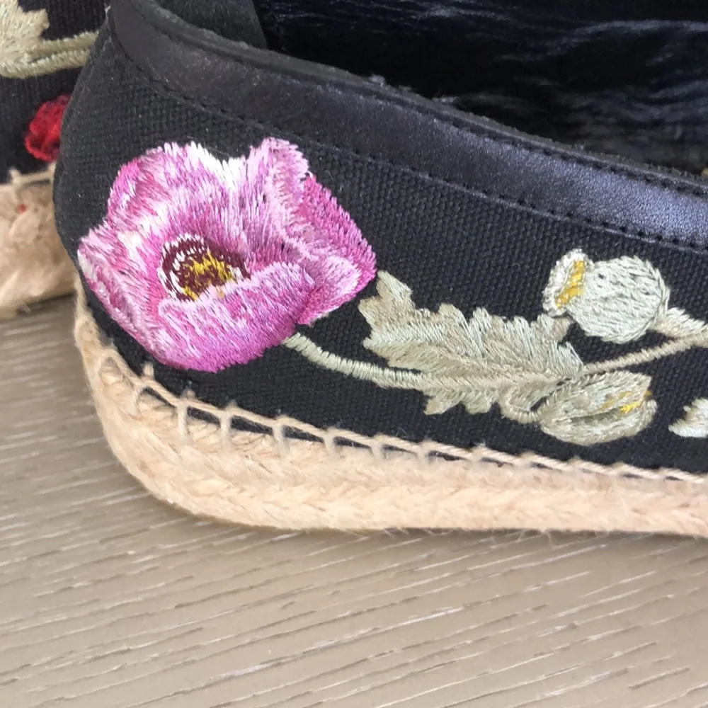 ALEXANDER MCQUEEN embroidered espadrilles floral Size 7 - Picture 9 of 12